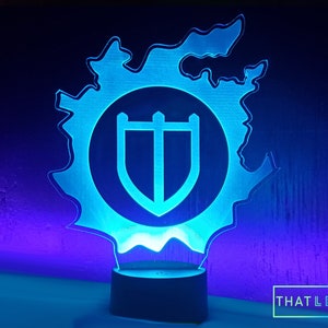 FFXIV Inspired Backlit LED - Character Job, Class Symbol Included - Great Gift for Gamers and Streamers