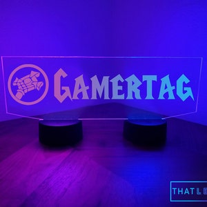 Custom MMORPG Inspired Dual Base LED with Gamertag - For Streamers and Gamers