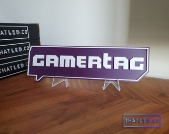 Custom Acrylic Gamertag Sign - Amazing gift for Gamers and Streamers - Dual Layers