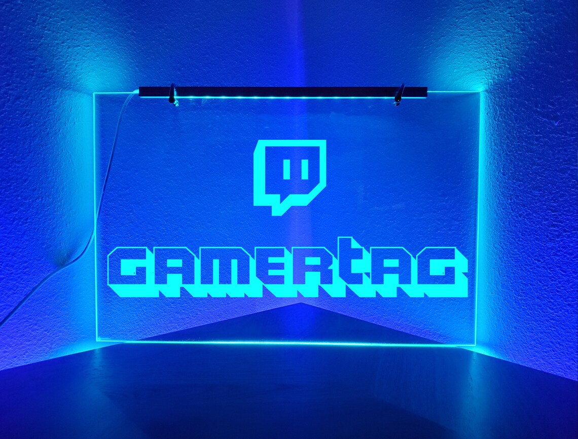 Custom Wall Hanging LED Sign Multiple Sizes Twitch Etsy
