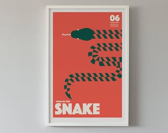 Impresión de serpiente zozoco chino