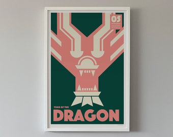 Chinese Zodiac Dragon Print
