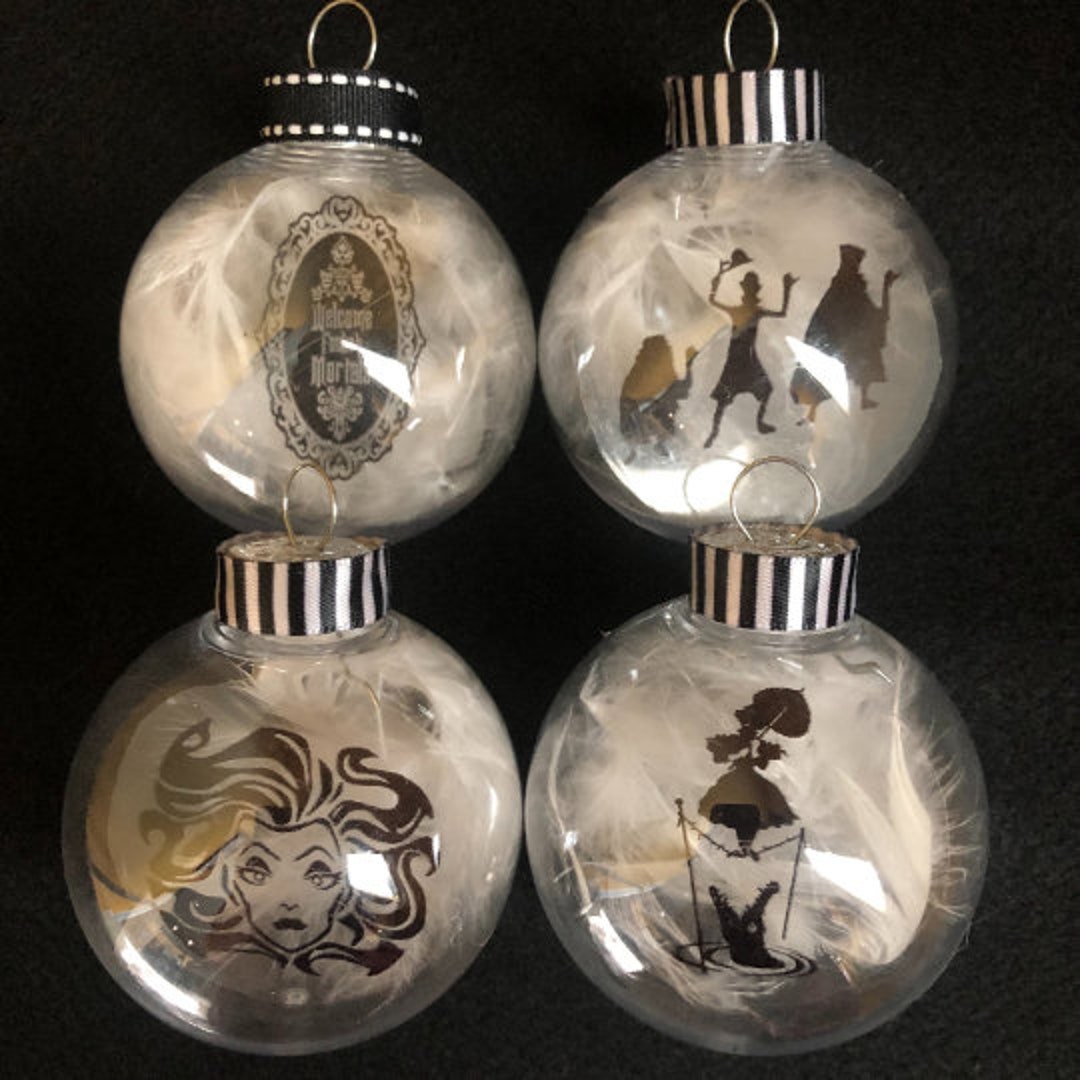 Haunted Mansion Ornaments Set of 4 Haunted Mansion Gift Etsy
