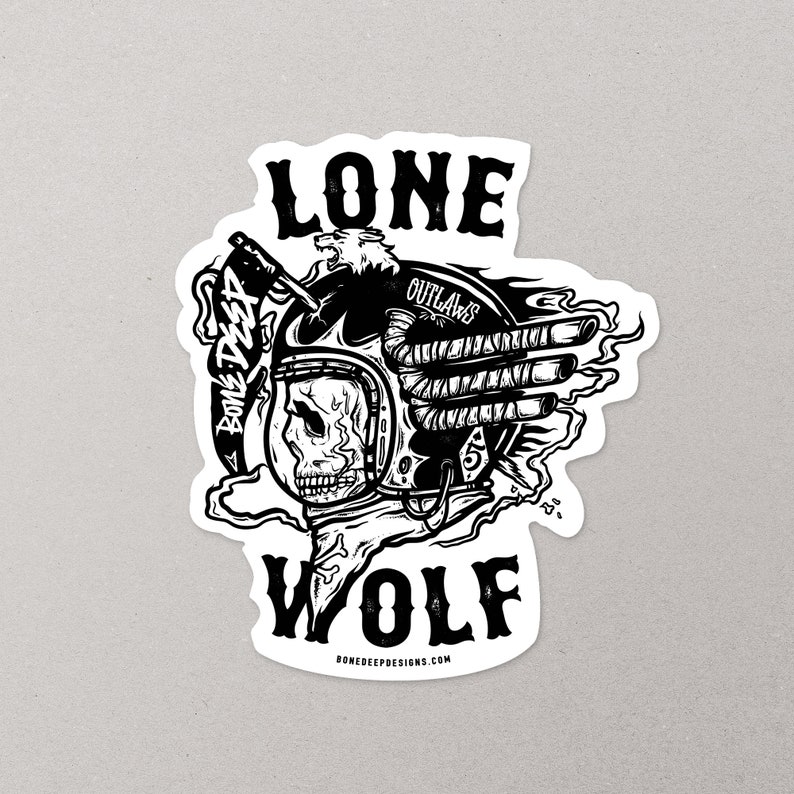 Lone Wolf Decal Etsy UK