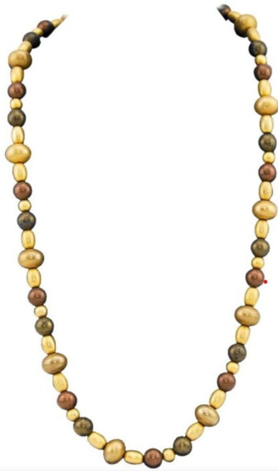 Givenchy Bronze and Gold Beaded Necklace, 1970s - image 5