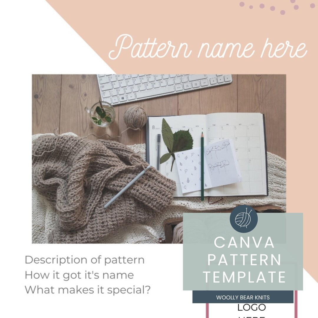 CANVA PATTERN TEMPLATE Whimsical Theme Knitting Pattern Template CANVA PATTERN TEMPLATE Whimsical Theme Knitting Pattern Template