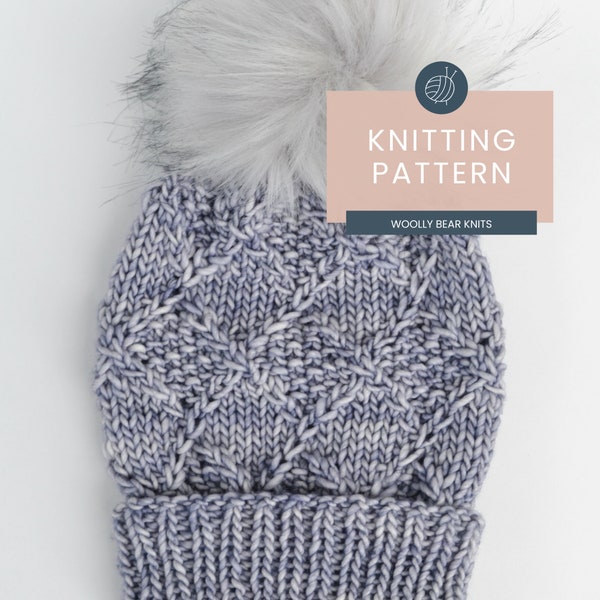 KNITTING PATTERN: North Loop Beanie | Cable Knit Hat Pattern | Bulky Yarn Knitting Pattern