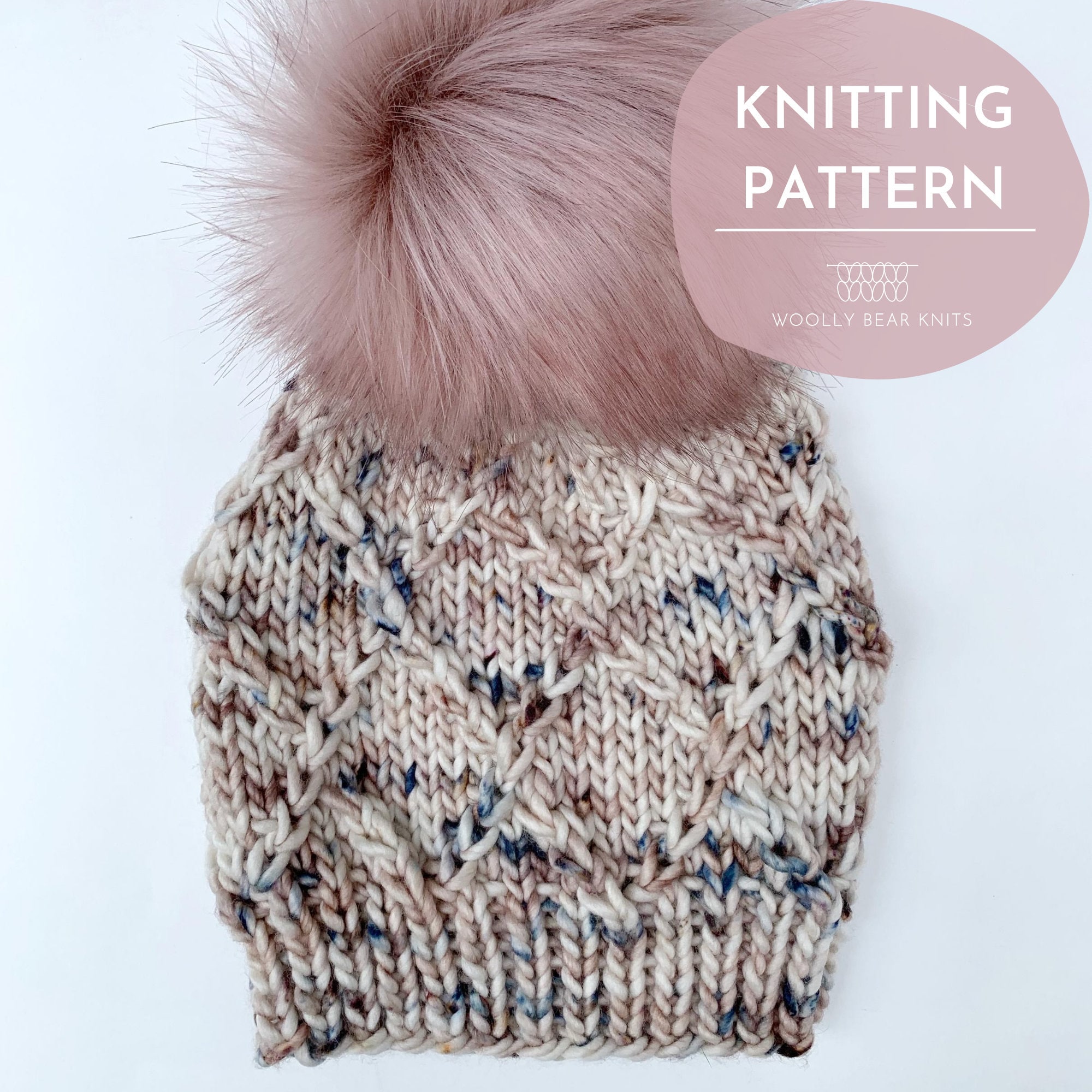 KNITTING PATTERN: Honeysuckle Hat | Cable Knit Hat Pattern | Super Bu…