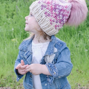 KNITTING PATTERN: Sunrise Hat in 5 Sizes Easy Fair Isle Knit Hat Pattern Super Bulky Yarn Scrap Yarn Pattern Ombre Knitting Pattern image 2