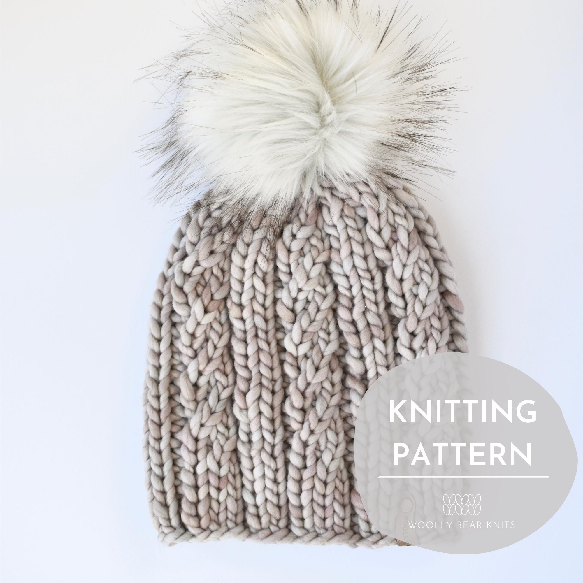 KNITTING PATTERN: Spindrift Beanie | Cable Knit Hat Pattern | Easy Su…