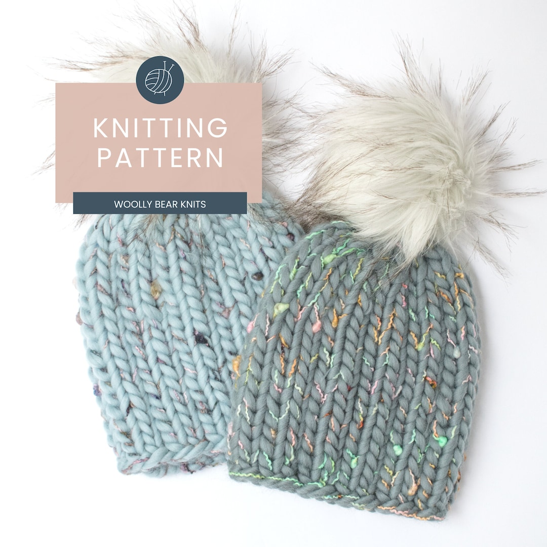 KNITTING PATTERN: Loppet Beanie | Easy Super Bulky Knit Hat Pattern ...