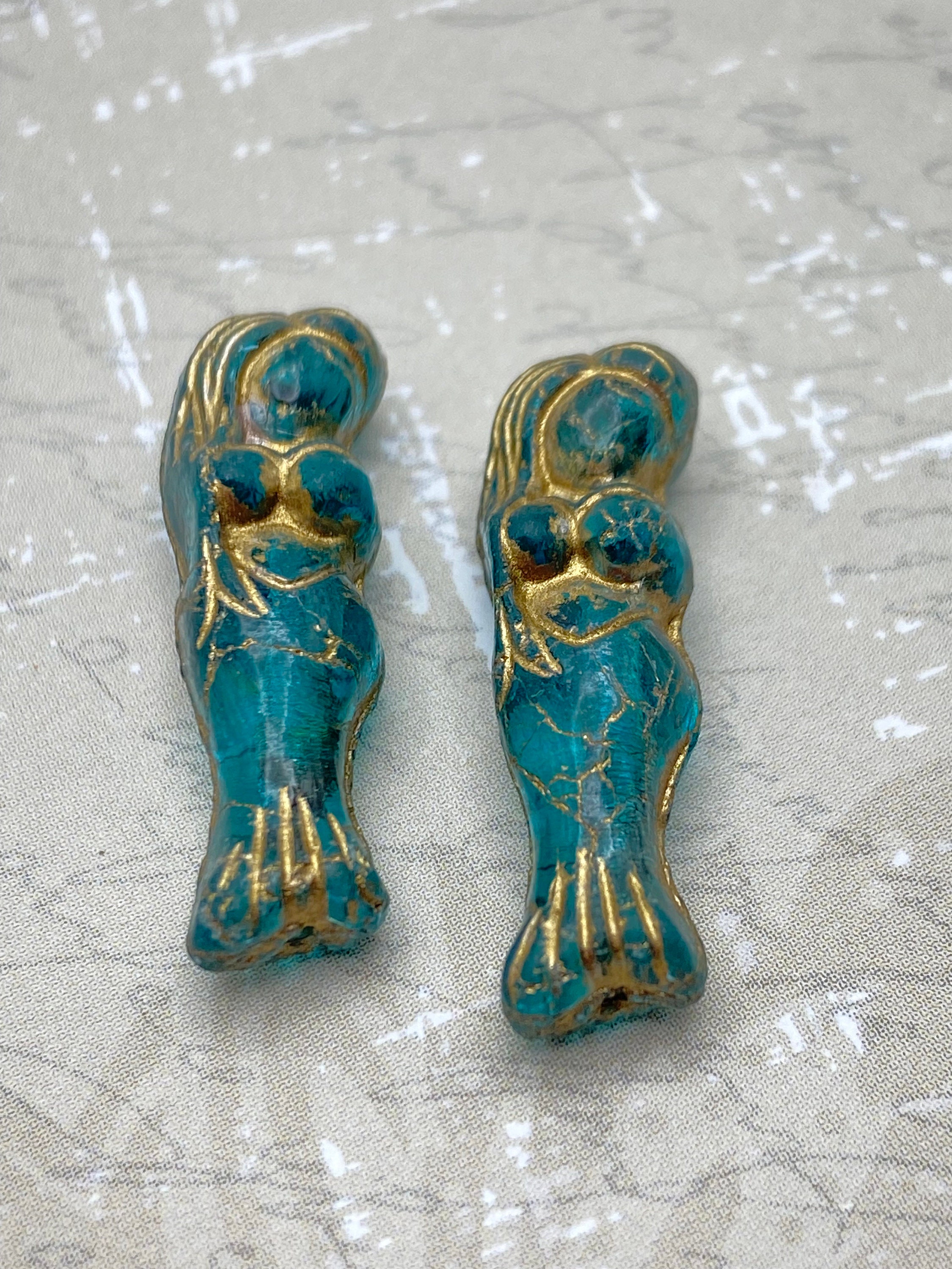 Mermaid Glass Beads Etsy UK