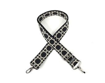 Noble pocket strap for changing: Black with diamonds, wide