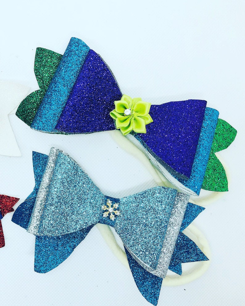 Set of 4 Princess Themed Hair Bows