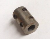 Solid Metal Dual Setscrew 1 4 quot Shaft Coupler HW-0026