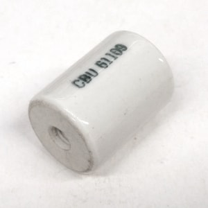 May include: White ceramic insulator with the text "CBU 61108" printed on the side.