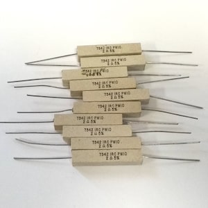 10 New Unused IRC 2 Ohm 10 Watt Sand Power Resistors, great for Dummy Loads #RS-0003