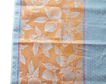 Orange Lemon 100% Linen Jacquard Dish Towel Tea Towel Hand Towel Linen Cotton Brand New