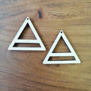 Triangle Macrame Earring Wood Blanks, Unfinished. Wood Earring Blanks. Jewellery Blanks.