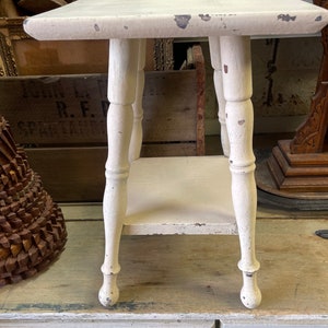 Adorable chippy white antique child’s table