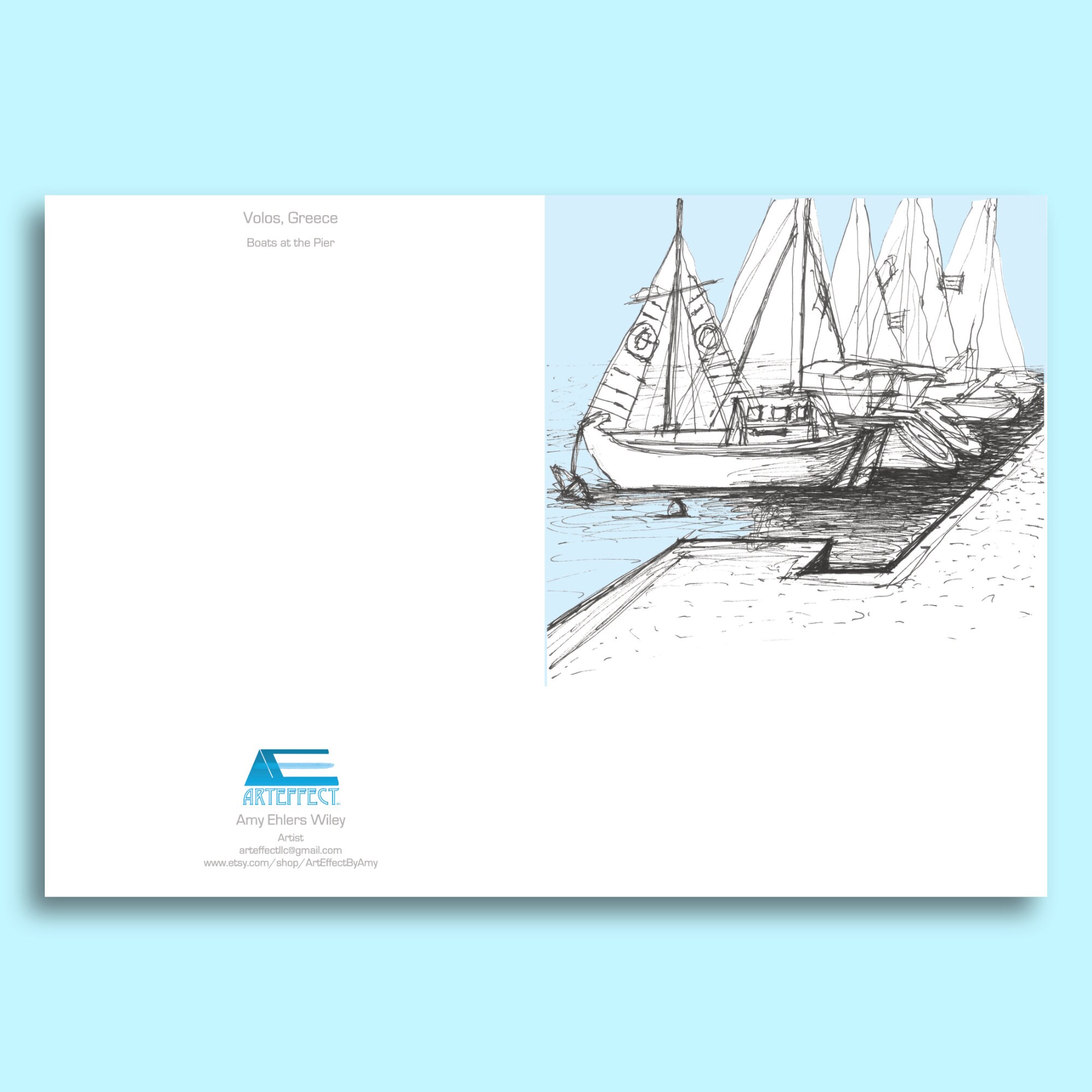 Hand-sketched Sailboat Note Cards – Coastal Art Stationery Set - Etsy