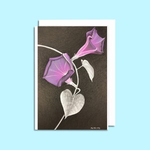 Juego de tarjetas Morning Glory: papelería floral para agradecimientos, invitaciones y mensajes personales, con un elegante diseño botánico.