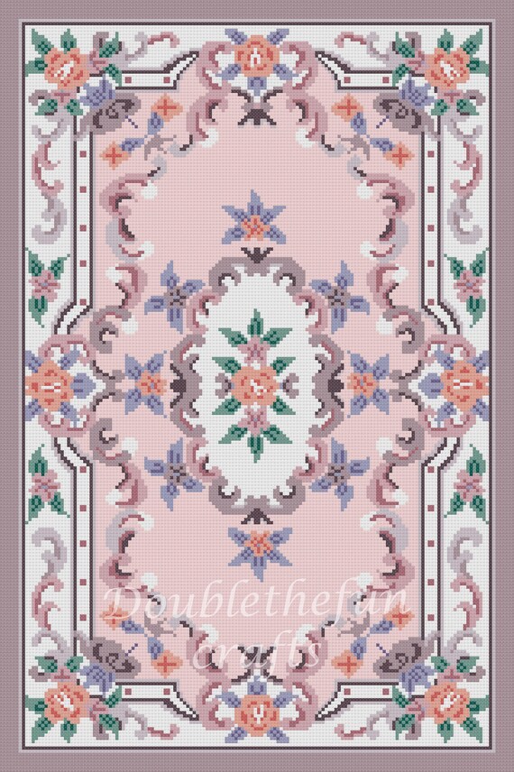 Dollhouse Rug Pattern Instant Digital Download Petitpoint. | Etsy