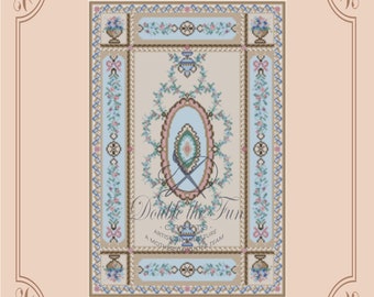 Jasmine Digital Petitpoint Dollhouse Rug Pattern