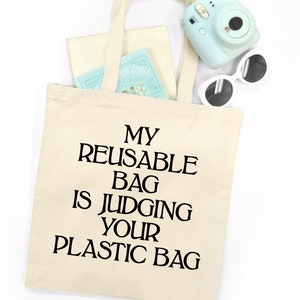 Funny Reusable Bag Cotton Canvas Tote