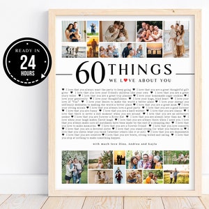 60 coisas que amamos em você, modelo de imagem, 60 motivos pelos quais amamos você, presente faça você mesmo, presente de aniversário, presente para melhor amiga, presente romântico personalizável