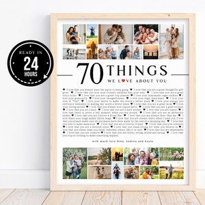 70 coisas que amamos em você, modelo de imagem, 70 motivos pelos quais amamos você, presente faça você mesmo, presente de aniversário, presente para melhor amiga, presente romântico personalizável