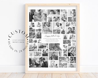 Papa Fotocollage, Aangepaste Vaderdag Cadeau, Cadeau voor papa, Gepersonaliseerd cadeau voor papa, Vaderdag Fotocollage, Aangepaste Vaderdag