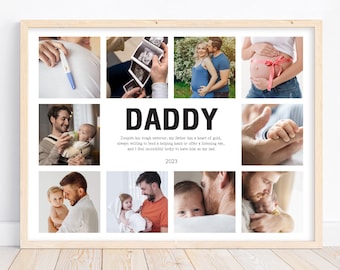 Collage de fotos de papá, regalo del padre personalizado, regalo para papá, regalo personalizado para papá, primer regalo del día del padre, día del padre personalizado