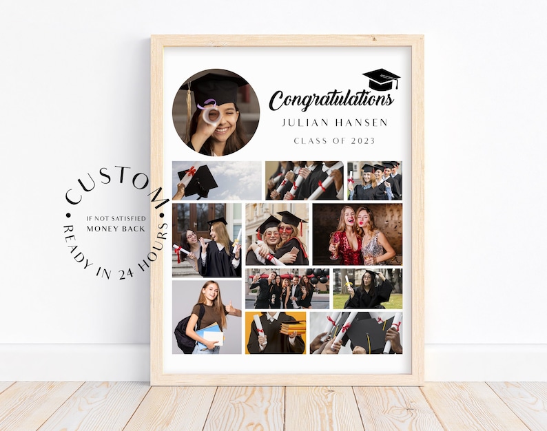 Personalised Graduation Photo Collage Template Printable Etsy Personalised Graduation Photo Collage Template Printable Etsy