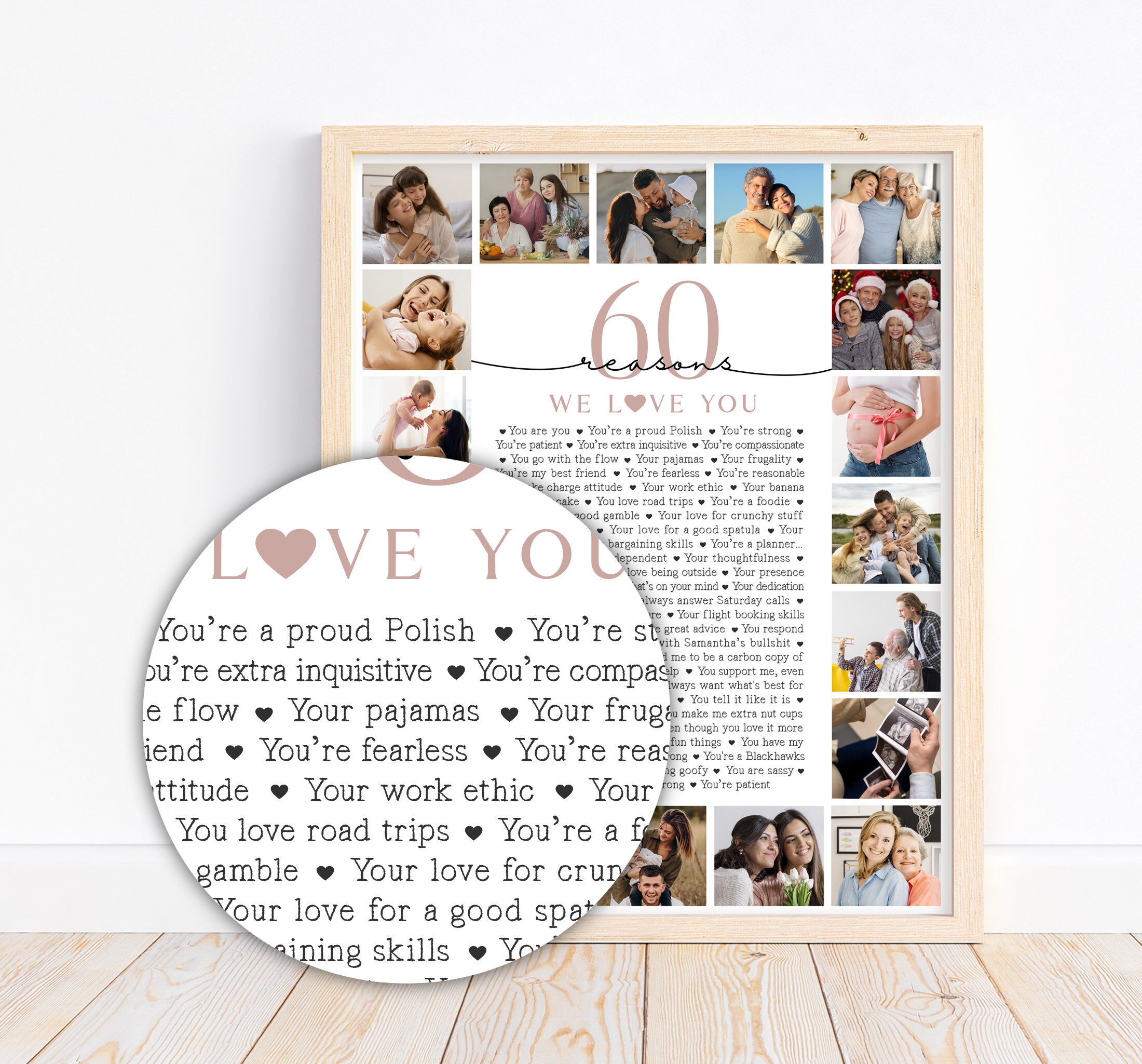 Personalized 60 Reasons We Love You Custom Photo Collage 60th Birthday personalized-60-reasons-we-love-you-custom-photo-collage-60th-birthday