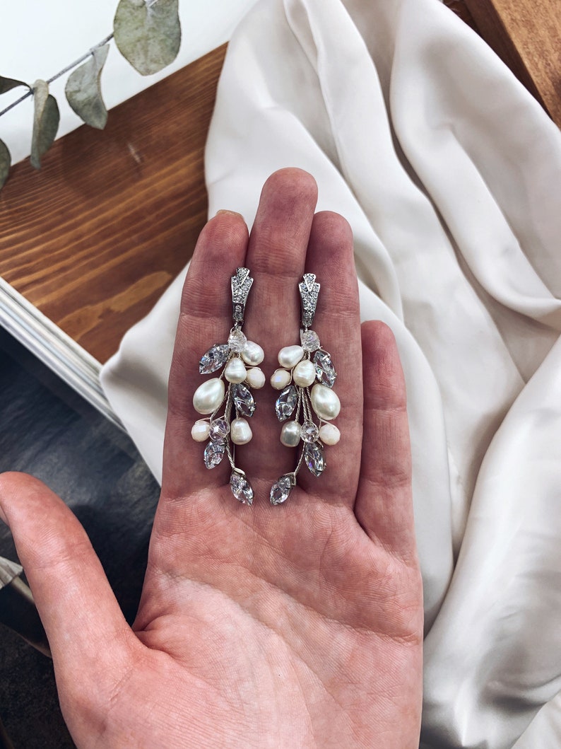 Boho wedding earrings Boho bridal earrings Bridal earrings Etsy