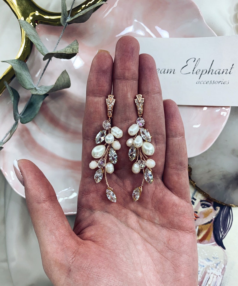 Boho wedding earrings Boho bridal earrings Bridal earrings Etsy