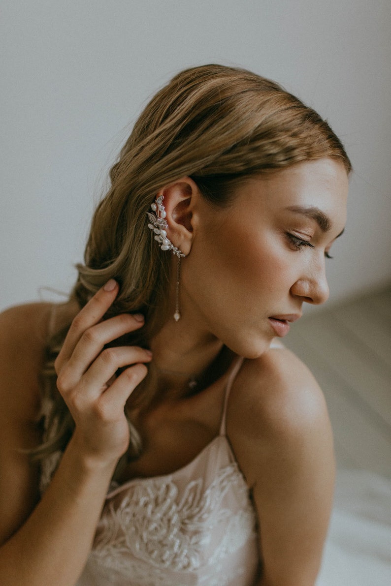 Bridal Ear cuff Ear cuff no piercing Earring cuff Ear Etsy