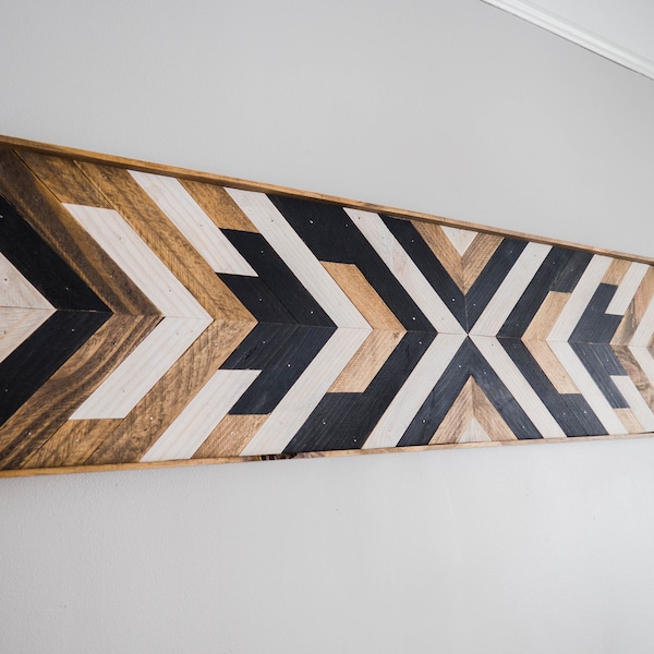 Geometric Wood Wall Art – Modern Rustic // Farmhouse Décor // Wedding Gift // Housewarming Gift // Geometric Wall Art