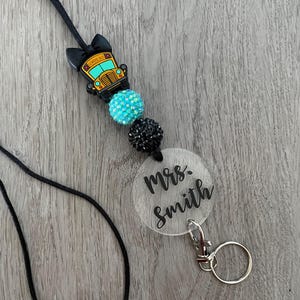 Personalized Lanyard, Teacher Lanyard, Badge Holder, ID Holder, Bus Driver Lanyard, School Bus Driver Lanyard, Custom Bus Driver Lanyard