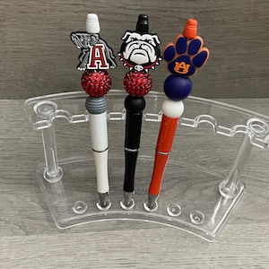 Beaded Refillable Pen, Beaded Pen, Teacher Gift, Friend Gift, Teacher Accessories, Football Pen, Sports Fan Pen image 1