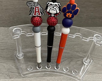 Beaded Refillable Pen, Beaded Pen, Teacher Gift, Friend Gift, Teacher Accessories, Football Pen, Sports Fan Pen