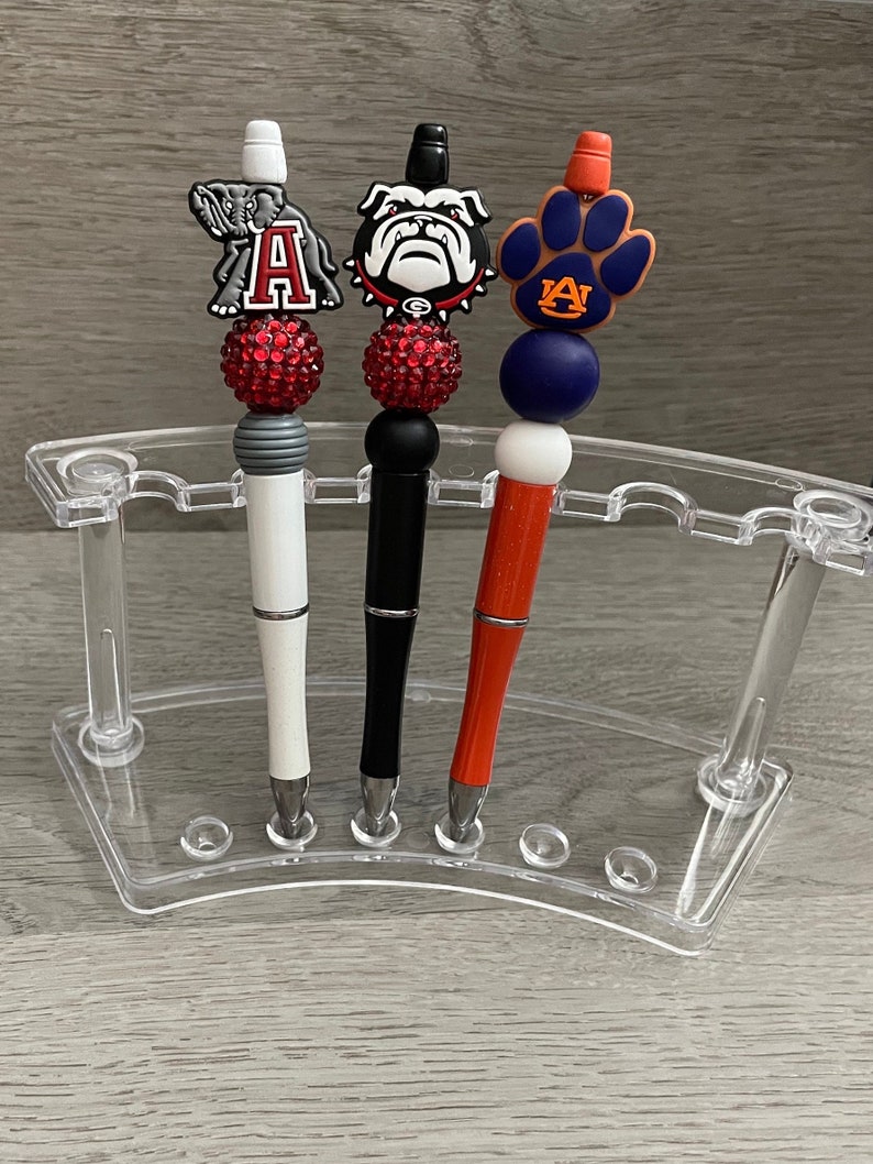 Beaded Refillable Pen, Beaded Pen, Teacher Gift, Friend Gift, Teacher Accessories, Football Pen, Sports Fan Pen image 3