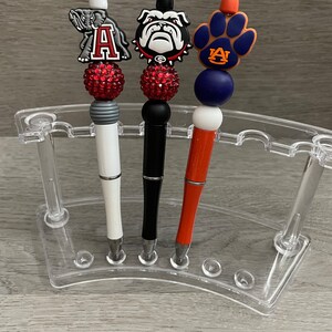 Beaded Refillable Pen, Beaded Pen, Teacher Gift, Friend Gift, Teacher Accessories, Football Pen, Sports Fan Pen image 2