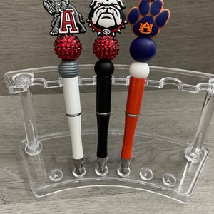 Beaded Refillable Pen, Beaded Pen, Teacher Gift, Friend Gift, Teacher Accessories, Football Pen, Sports Fan Pen image 4