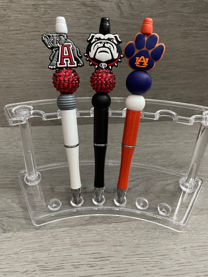 Beaded Refillable Pen, Beaded Pen, Teacher Gift, Friend Gift, Teacher Accessories, Football Pen, Sports Fan Pen image 4