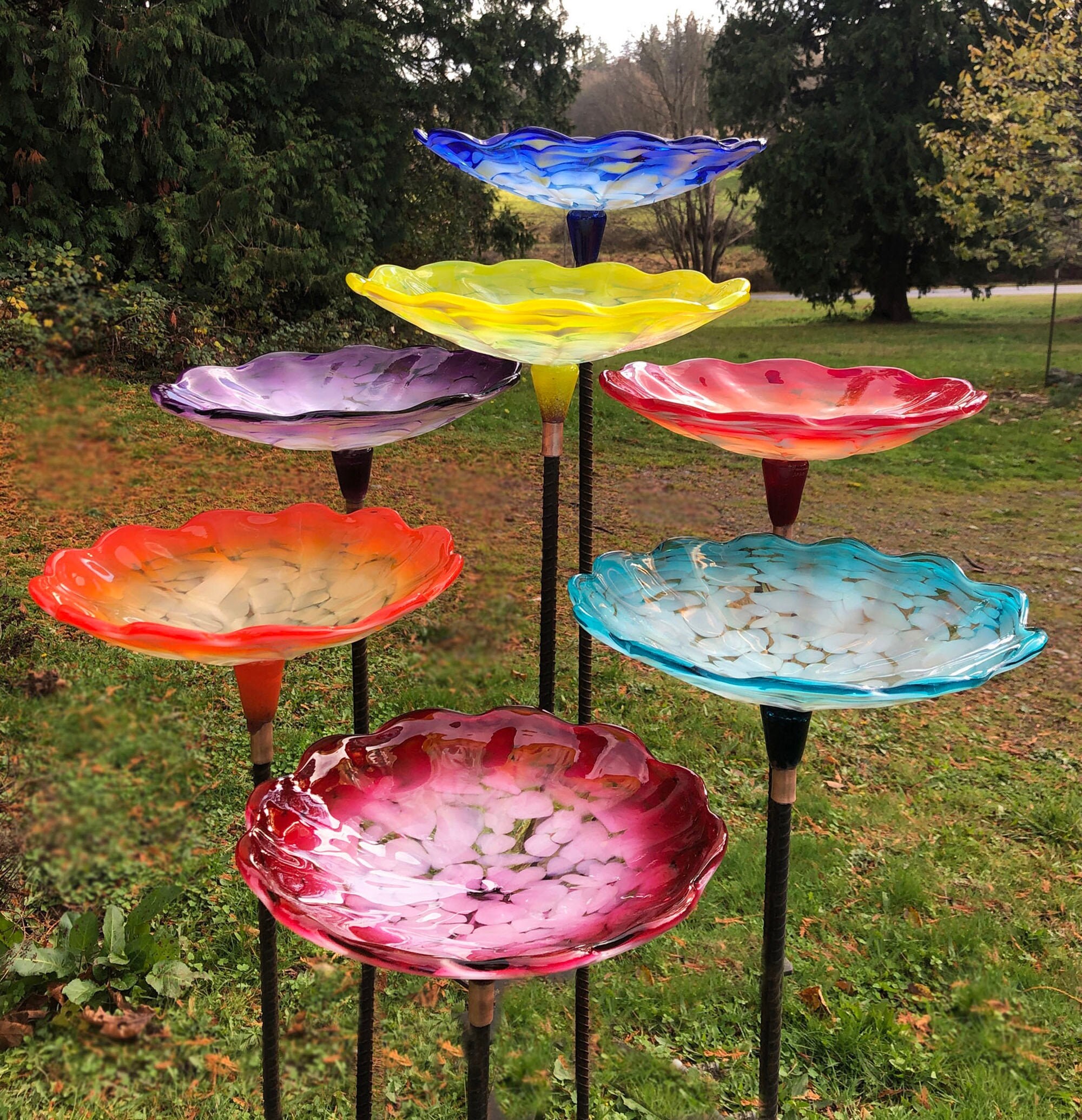 Glass bird baths deals