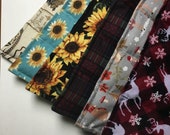 Large Neck Shoulder rice pack, reusable-microwavable rice heating pad- Seasonal Holiday prints (while supplies last)