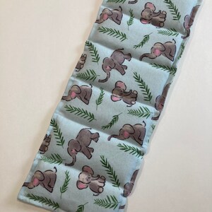 Large Neck/Shoulder rice pack, rice heating pad, hot/cold rice bag, reusable-microwavable heating pad Elephants