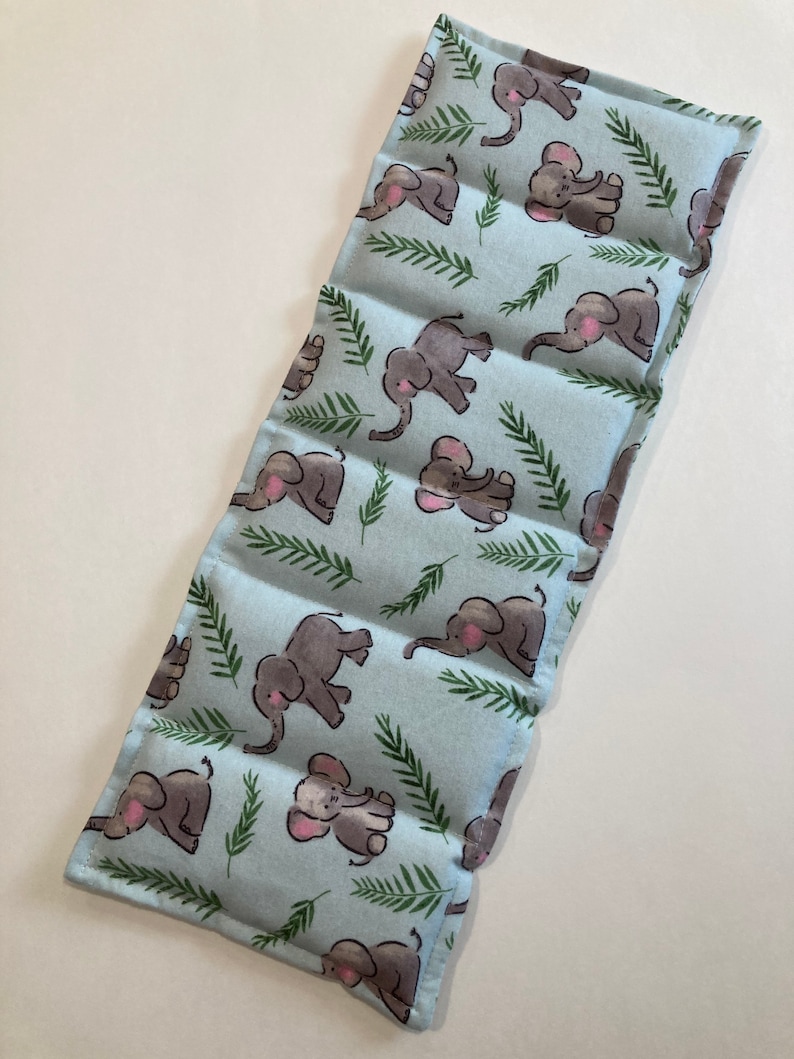Large Neck/Shoulder rice pack, rice heating pad, hot/cold rice bag, reusable-microwavable heating pad Elephants